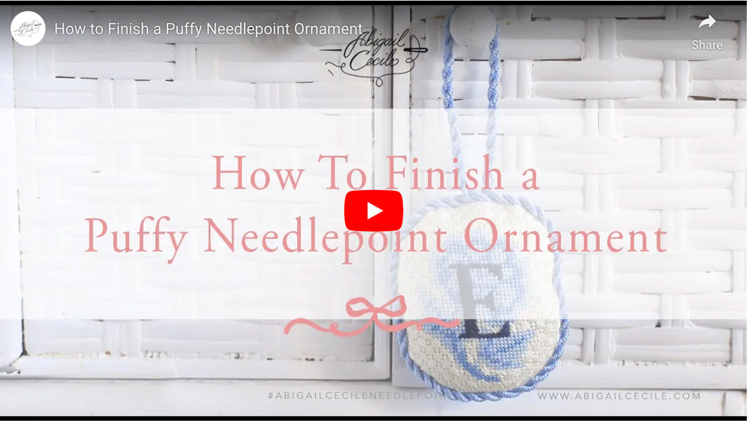 How to Finish a Puffy Needlepoint Ornament